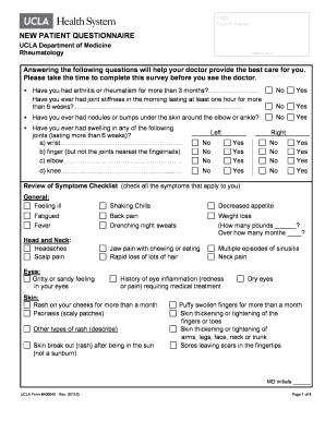 Patient Questionnaire Template  Form