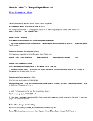 Cheque Name Change Request Letter  Form