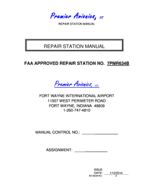 Repair Station Manual  Form