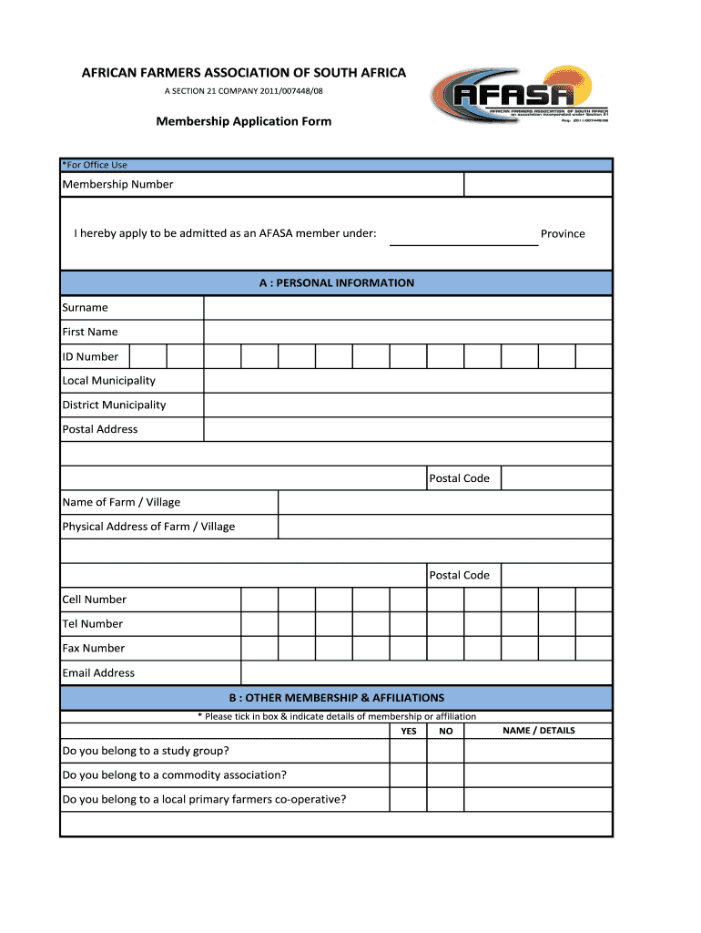 Afasa  Form