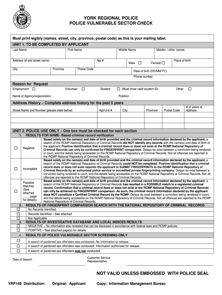 Yrp Vulnerable Sector Check  Form