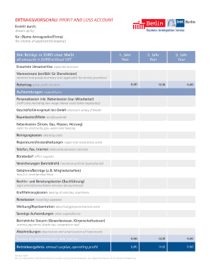 Ertragsvorschau  Form