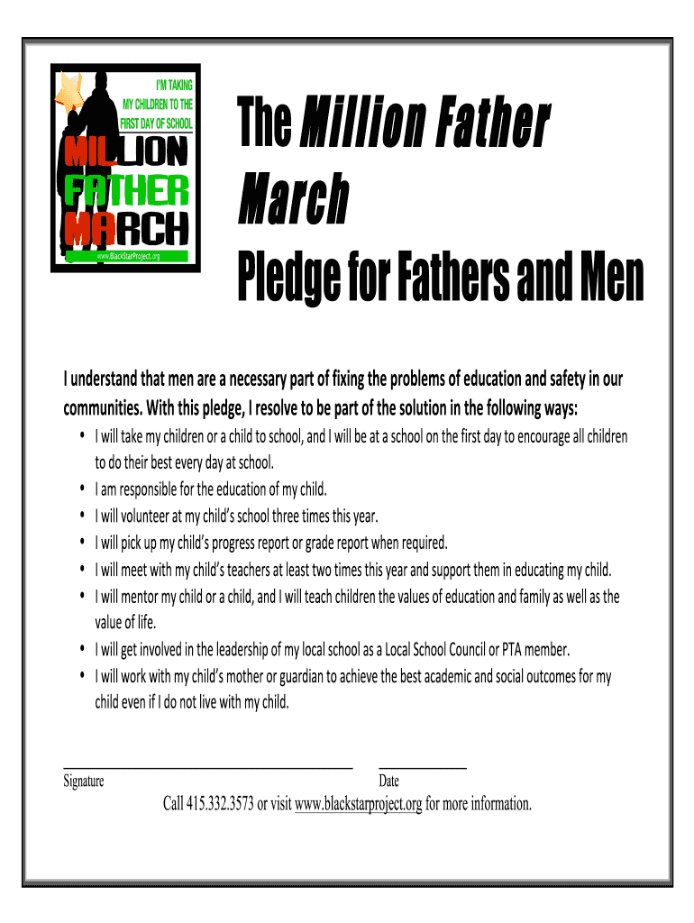 Million March Fathers  Form