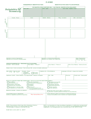 RCMP GRC C 216C Page 1 Ofde 2 Reliability Screening Solutions  Form