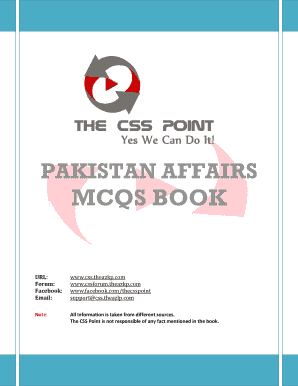 Pakistan Affairs Mcqs  Form