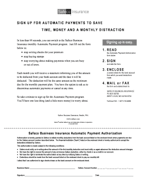 Safeco Insurance  Form