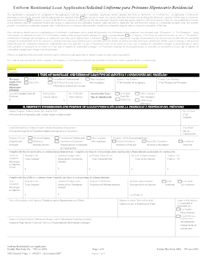 Spanish Uniform Residential Loan Application