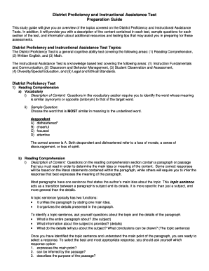 District Proficiency Test  Form