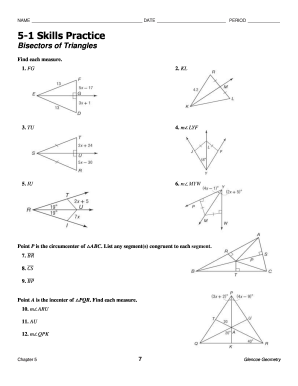 5 1 Word Problem Practice Bisectors of Triangles Answer Key  Form