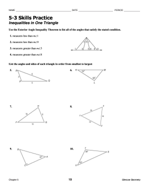 5 3 Practice Inequalities in One Triangle  Form