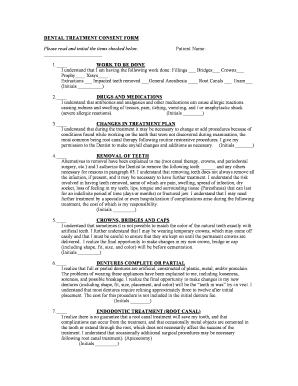 Dc Dental Treatment CONSENT FORM Thedentalconnection