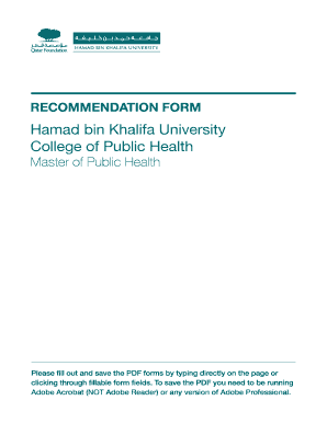 Recommendation Form of Hbku