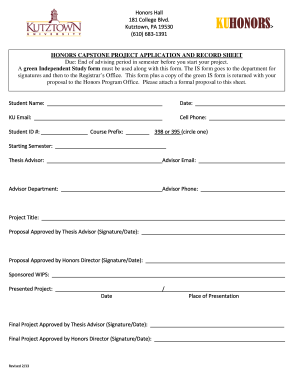 Get and Sign Kutztown Edue 2013-2022 Form