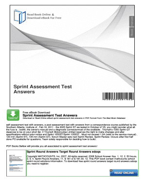 Sprint Online Assessment Test Answers  Form