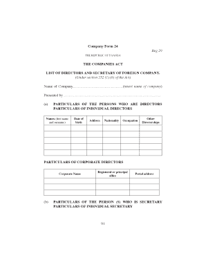 Company Form 24 Uganda