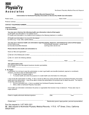 Medical Records Request  Form