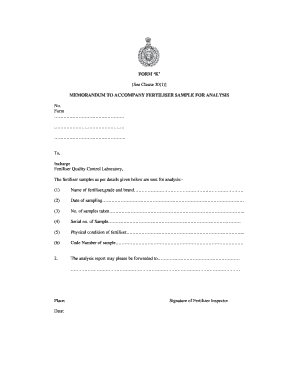 Fertilizer Sampling Forms