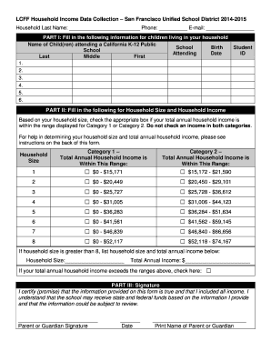 Household Data Collection Form