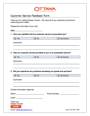 Service Feedback Form