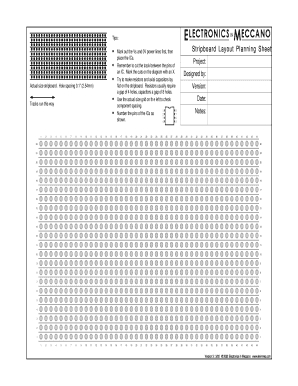 Stripboard Layout Planning Sheet  Form