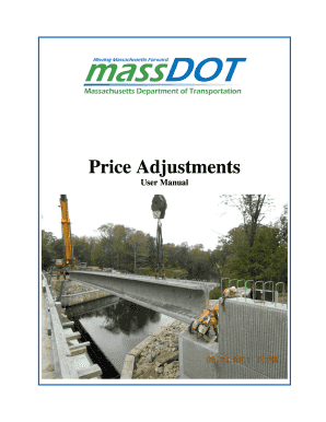Massdot Price Adjustments  Form
