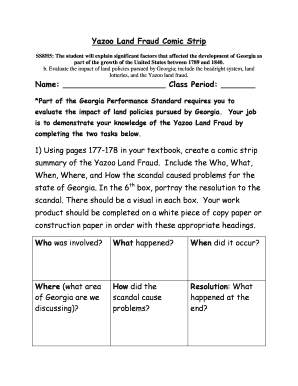 Yazoo Land Fraud Political Cartoon  Form
