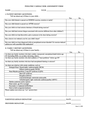 Cardiac Assessment Checklist PDF  Form