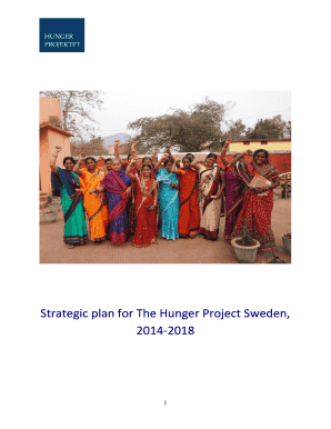 Strategic Plan for the Hunger Project Sweden Hungerprojektet  Form