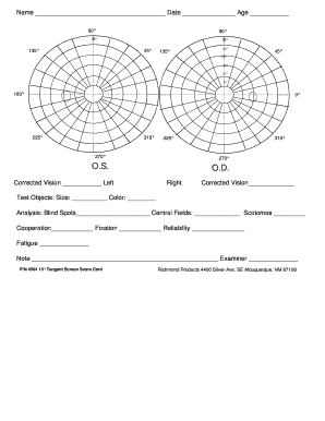 4504 Tangent Screen 15 Degree Form 85 X 11 Vertical