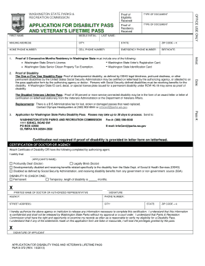Disability Pass Application Washington State Parks Parks State Wa  Form