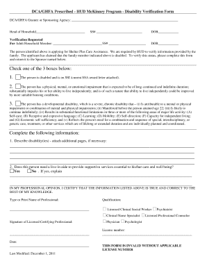 Hud Mckinney Form