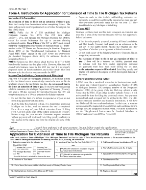 Form 4 Instructions for Application for Michigan