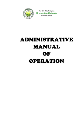Administrative Manual Sample  Form