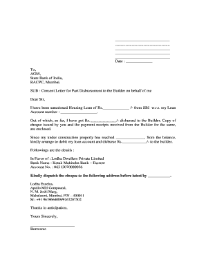 Application for Disbursement of Education Loan  Form