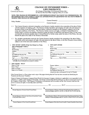 Forms on Life of Owner Change with Mutalofomaha