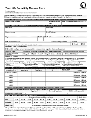 Mutual of Omaha Portability Form