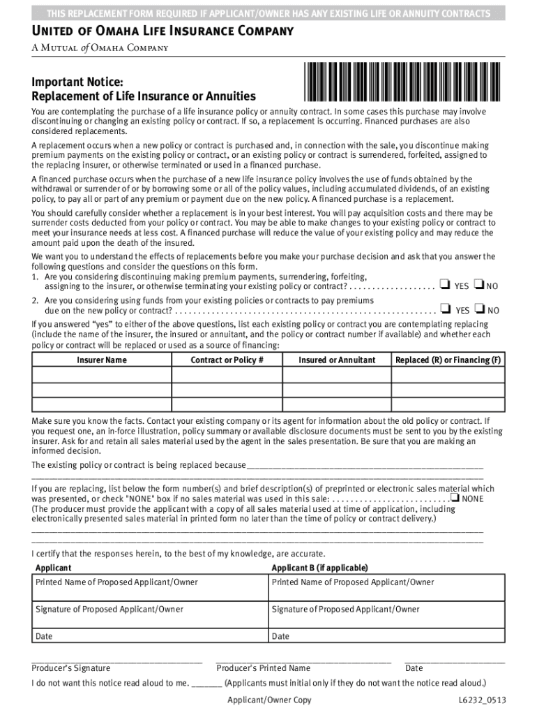  Omaha Insurance Company Replacement Card 2013-2024