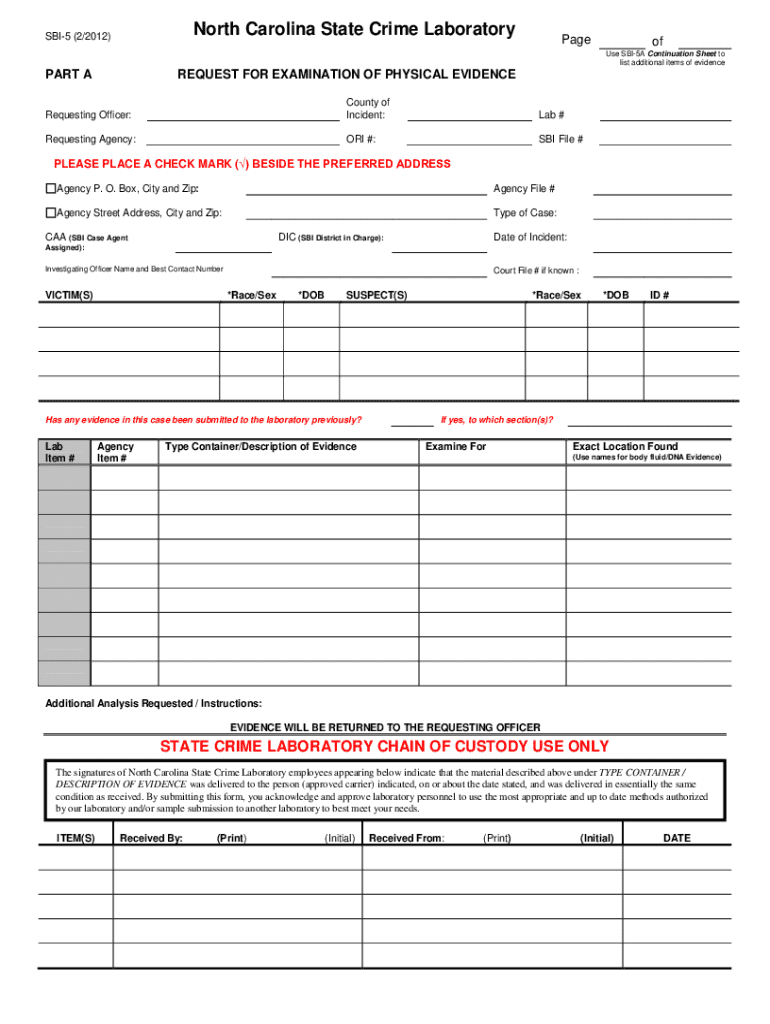  Sbi 5 Form 2012-2024