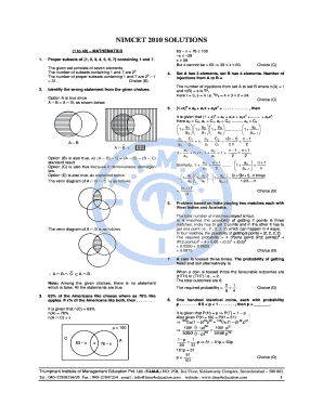 Nimcet Solutions Triumphant Institute of Management Education  Form