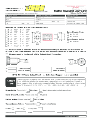 Jegs Credit Card  Form