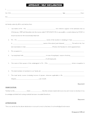 Age Declaration Form