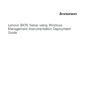 Lenovo Bios Setup Using Windows Management Instrumentation Deployment Guide Form