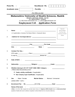 Employment Office Nashik  Form
