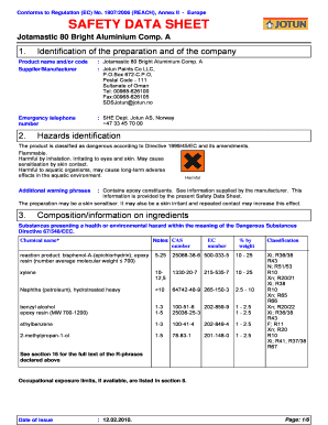 Jotamastic 80 Data Sheet  Form