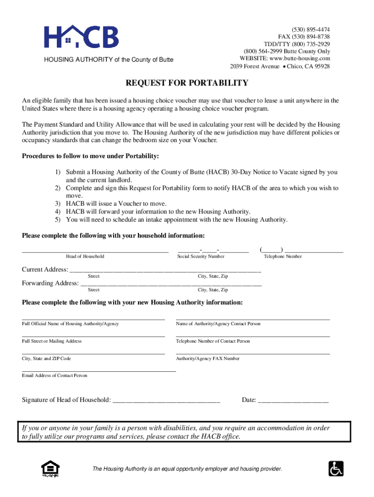 Butte County Section 8  Form