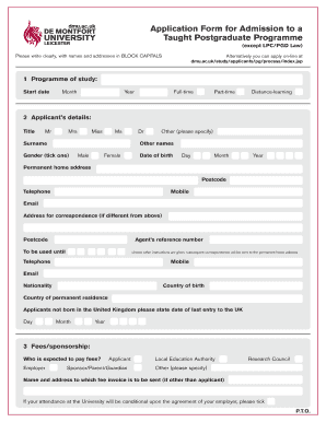 Dmuacuk Studyapplicantspgprocessindexjsp Form