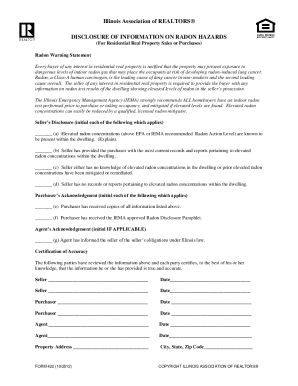 Chicago Association of Realtors Radon Disclosure Form