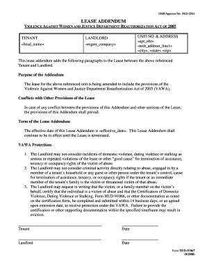 Hud Vawa Form to Sign