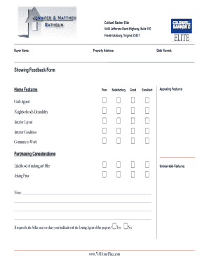 Showing Feedback Form