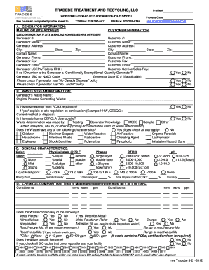 Tradebe Treatment and Recycling, Llc Tradebe Environmental  Form